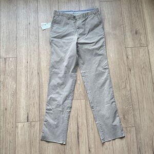 Hiltl The Ultimate Trousers Men’s Straight Leg Pants 35x38 Khaki Brown New